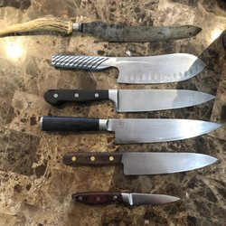 Photo of Mike & Son Sharpening Service - Brooklyn, NY, US. Before the knives were sharpened.