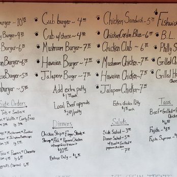 Little Bear Drive-In - The main menu. - American Near Me - Wallowa, Oregon