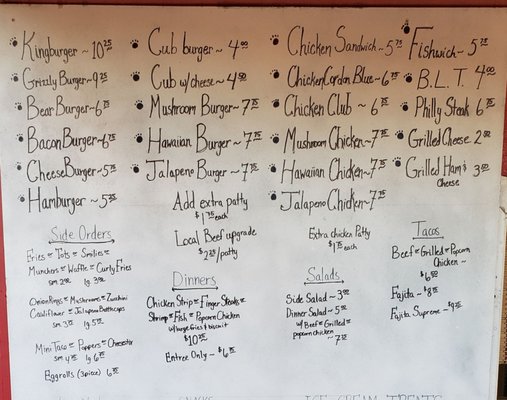 Menu photo 3 Little Bear Drive-In Wallowa, OR