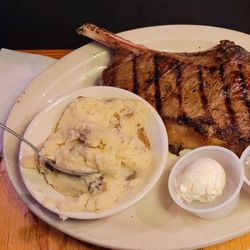 Bone In big Ribeye with mashed potatoes