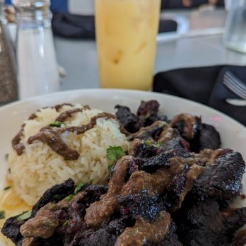By the Bridge - Burnt edges pork with Jamaican jerk sauce. - Southern Near Me - Swansboro, North Carolina