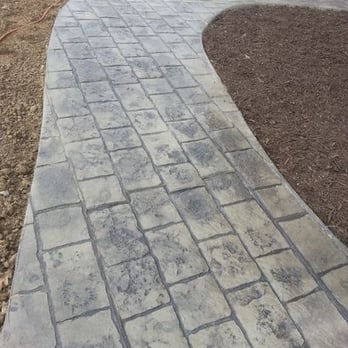 Robert C Clark Construction - Stamped concrete sidewalk Mayan cobblestone pattern - Masonry/Concrete Near Me - Baltimore, Maryland