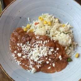 Side dish with enchiladas