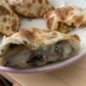Chalos - #13. Champignones Empanada (mushroom with cheese) my faveee! - Coffee & Tea Near Me - San Francisco, California Chalos - #13. Champignones Empanada (mushroom with cheese) my faveee! - Coffee & Tea Near Me - San Francisco, California