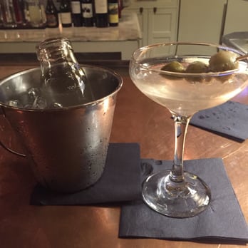 OAK Long Bar + Kitchen - Dirty martini with blue cheese olives - Bars Near Me - Boston, Massachusetts