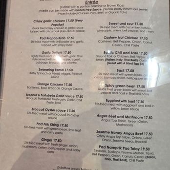 Basilic Essentially Thai - Menu - Thai Near Me - Seattle, Washington