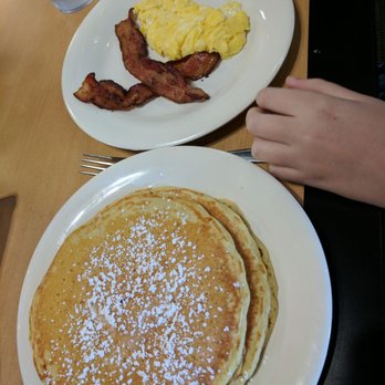 Eggs Up Grill - Brother had the Three Little Deuces: two eggs, two bacon, two pancakes which disappeared immediately - Breakfast & Brunch Near Me - Myrtle Beach, South Carolina