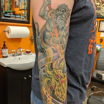 Tattoosmith & Company - Poseidon n kracken - Piercing Near Me - Everett, Washington Tattoosmith & Company - Poseidon n kracken - Piercing Near Me - Everett, Washington