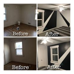 Aj's Handyman Specialties - Room remodel before and after.