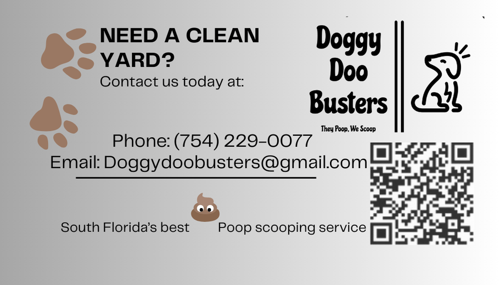 DOGGY DOO BUSTERS Updated October 2024 Request Information Fort