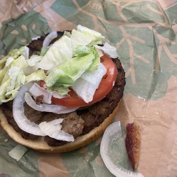 Burger King - I don't pork or meat so I got an Impossible Whopper with no ketchup and I received bacon. - Burgers Near Me - Miami Lakes, Florida