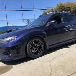 Subaru WRX with Weddsport TC 105X and Tein Flex Z suspension