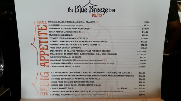 Menu photo 6 The Blue Breeze Inn Auckland, AUK Menu photo 6 The Blue Breeze Inn Auckland, AUK