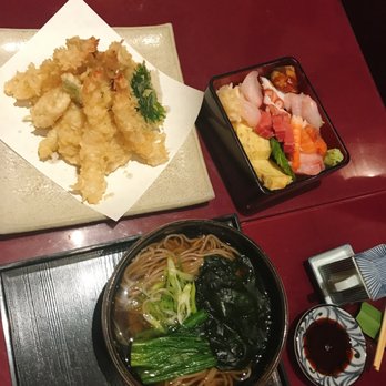 Katsuno - Tempura assortment, chirashi, wakame soba - Japanese Near Me - Forest Hills, New York