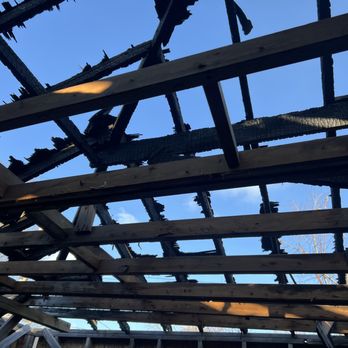 Becks Construction - Rafter  roof that  burnt we fixed - Carpenters Near Me