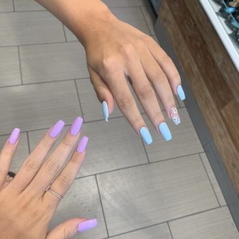 Creative Nails - Purple gel, full set $40 Full set, with flower details $45 - Nail Salons Near Me - Wildomar, California Creative Nails - Purple gel, full set $40 Full set, with flower details $45 - Nail Salons Near Me - Wildomar, California