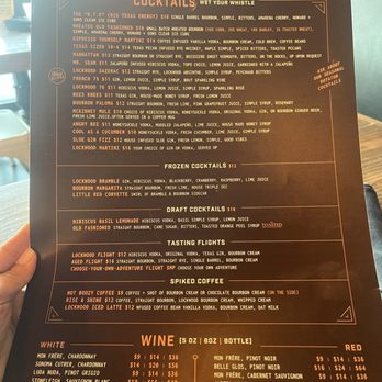Lockwood Distilling - Cocktail menu - Distilleries Near Me - McKinney, Texas
