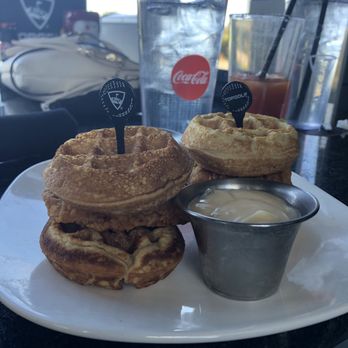 Topgolf - Waffle sliders + chicken - New American Near Me - Tampa, Florida Topgolf - Waffle sliders + chicken - New American Near Me - Tampa, Florida