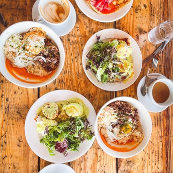 Commune - Brisket Bowl, Biscuit Egg Benedict with Chicken Sausage, crab cake Benedict and strawberry crepes!!! - Cafes Near Me - Virginia Beach, Virginia Commune - Brisket Bowl, Biscuit Egg Benedict with Chicken Sausage, crab cake Benedict and strawberry crepes!!! - Cafes Near Me - Virginia Beach, Virginia