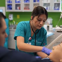 Unitek College - Bakersfield Campus - Bachelor of Science in Nursing students gaining hands-on experience in the skills lab at Unitek College Bakersfield campus.