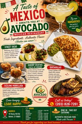 Menu photo 2 Avocado Mexican Restaurant Bethel, CT Menu photo 2 Avocado Mexican Restaurant Bethel, CT