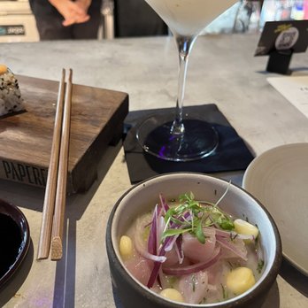 Paperfish Sushi - Ceviche and lychee martini - Sushi Bars Near Me - Miami, Florida Paperfish Sushi - Ceviche and lychee martini - Sushi Bars Near Me - Miami, Florida