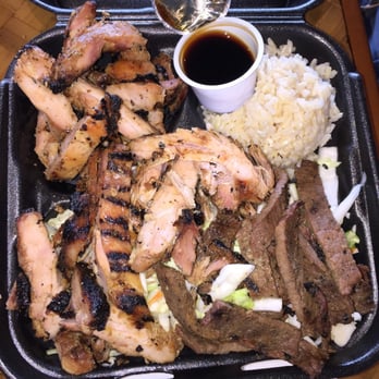 Surf Brothers Teriyaki - Combo with extra chicken. Reverse brown rice to salad ratio :) - Hawaiian Near Me - Encinitas, California Surf Brothers Teriyaki - Combo with extra chicken. Reverse brown rice to salad ratio :) - Hawaiian Near Me - Encinitas, California