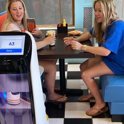 Robots bring foods to the table
