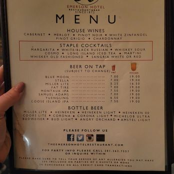 Emerson Hotel - Beer on draft menu - American Near Me - Emerson, New Jersey