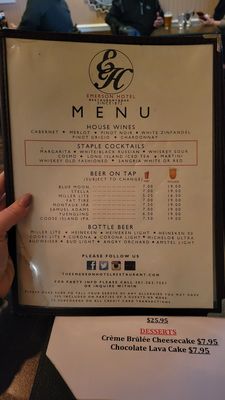Menu photo 6 Emerson Hotel Emerson, NJ
