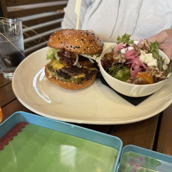 The Gahan House - Smash burger with side of beet salad which - Brewpubs Near Me - Halifax, Nova Scotia The Gahan House - Smash burger with side of beet salad which - Brewpubs Near Me - Halifax, Nova Scotia
