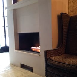 Lobby fireplace