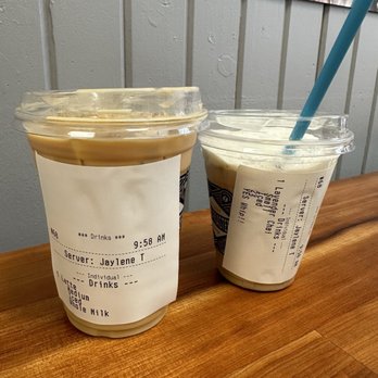 Galena Roasters Coffee Shop - Iced Latte w/ whole milk & Lavender Chai with Coconut cold foam - Coffee & Tea Near Me - Galena, Illinois Galena Roasters Coffee Shop - Iced Latte w/ whole milk & Lavender Chai with Coconut cold foam - Coffee & Tea Near Me - Galena, Illinois
