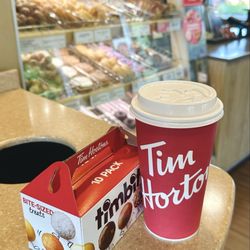 Tim Hortons - Large mocha latte and 10 pack of Timbits® Multi-Pack