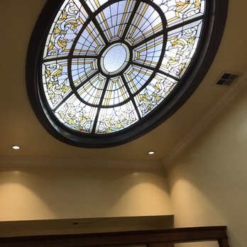 Vintage Press - Stained glass in the ceiling in the ladies bathroom - American Near Me - Visalia, California Vintage Press - Stained glass in the ceiling in the ladies bathroom - American Near Me - Visalia, California