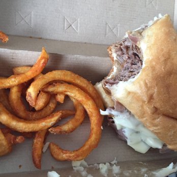 Arby's - Sharing a French Dip and small fries. Look at that bite! - Fast Food Near Me - Pittsburgh, Pennsylvania