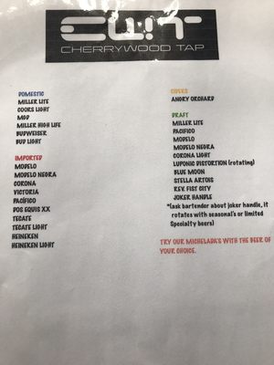 Menu photo 1 Cherrywood Tap Cicero, IL