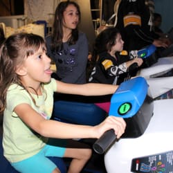 Code 3 Amusements - Even the youngest ones quickly got the hang of the snowmobile racers!