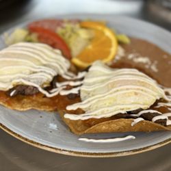 The Point Pancake House - Try some of the new additions to our menu, like the Huevos Rancheros. Can add protein: Chorizo, Carnitas, Barbacoa or Shredded Chicken