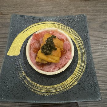Gurume Sushi - Monaka (toro with uni, ikura, and caviar) as of the Gurume Omakase - Japanese Near Me - Irvine, California Gurume Sushi - Monaka (toro with uni, ikura, and caviar) as of the Gurume Omakase - Japanese Near Me - Irvine, California