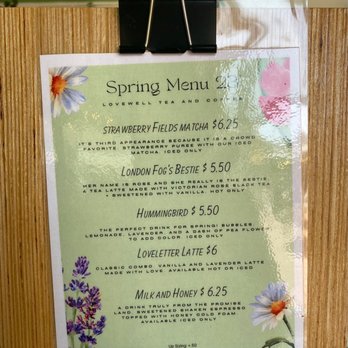 Lovewell Tea & Coffee - Spring drink menu 4.8.23 - Coffee & Tea Near Me - Ventura, California Lovewell Tea & Coffee - Spring drink menu 4.8.23 - Coffee & Tea Near Me - Ventura, California