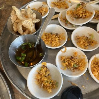 Quan Vy Da - Steamed rice appetizers with a flavorful sprinkling of shrimp - Vietnamese Near Me - Westminster, California Quan Vy Da - Steamed rice appetizers with a flavorful sprinkling of shrimp - Vietnamese Near Me - Westminster, California