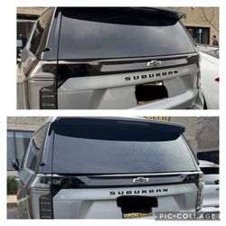 Sharif Window Tinting - Top is before bottom is after.