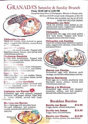 Menu photo 7 The Granada Restaurant Burbank, CA
