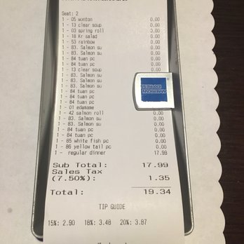 Sushi X - Dinner price! Also lol at the way they spell Tuna - Japanese Near Me - Jacksonville, Florida