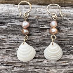 Low Tide Jewelry Company - Narragansett beach shell earrings