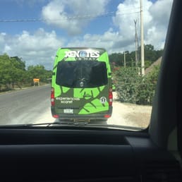 The color of the xenotes car/mini bus.