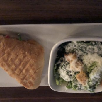 Postino Heights - Half Caesar salad, half chicken mozzarella panini - Wine Bars Near Me - Houston, Texas Postino Heights - Half Caesar salad, half chicken mozzarella panini - Wine Bars Near Me - Houston, Texas