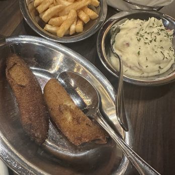 Texas de Brazil - Cincinnati - Includes sides Sweet fried bananas Mashed potatoes French fries - Brazilian Near Me - Cincinnati, Ohio Texas de Brazil - Cincinnati - Includes sides Sweet fried bananas Mashed potatoes French fries - Brazilian Near Me - Cincinnati, Ohio