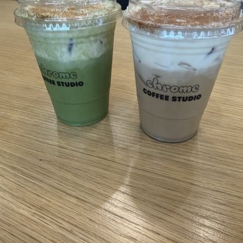 Chrome Coffee Studio - Banana cream matcha and chrome latte - Coffee & Tea Near Me - Torrance, California Chrome Coffee Studio - Banana cream matcha and chrome latte - Coffee & Tea Near Me - Torrance, California